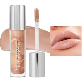 Nude Lip Gloss Hydrating Lip Glaze Velvet Long Lasting Waterproof Non Sticky Pink Lipgloss Marble Lipglaze Colourful Makeup Ladies Gift, Nourishing Lipstick,Moisturising Glossy Lipgloss for Women (03)