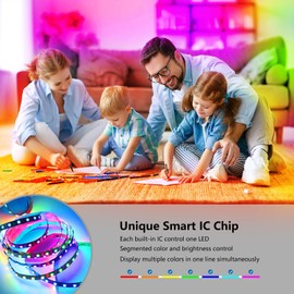 HJHX-SHIYE HJHX Ws2812b LED Streifen, 5m individuell adressierbare led streifen 5V, SMD5050 RGB Magic Color Programmierbar Led Pixel Streifen Flexible Lichterkett(Schwarzes Pcb, 5M 300LEDs IP30)