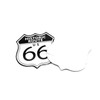 naissant Set of 2 Route 66 Emblem Decal Sticker Aluminum