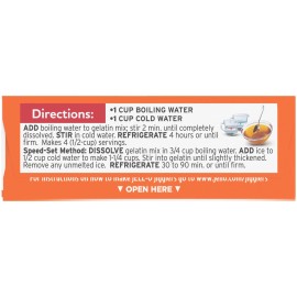 Jell-O Jell O Peach Gelatin Dessert 3 Ounce Pack of 6 Thickening Agent Snacks