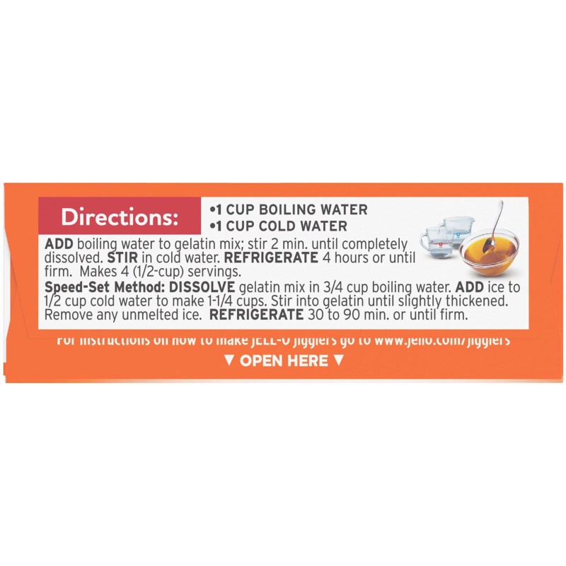 Jell-O Jell O Peach Gelatin Dessert 3 Ounce Pack of