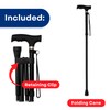 RMS Folding Cane - Foldable, Adjustable, Lightweight Aluminum Offset Walking
