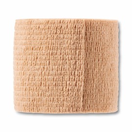 Medline Self-Adherent Cohesive Wrap Bandage with Latex, 3" x 5 yd, Tan, 24 Count