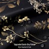 EGLGCC Vintage Floral Shower Curtain, Black Gold, 12 Hooks, 60"
