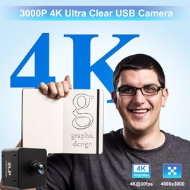 IFWATER 230fps Ultra High Speed 4K USB3.0 Camera,12MP HFOV 71° No Distortion Lens, 2160P@60fps/1080P@230fps Plug and Play for Golf Swing Motion Capture, Industrial Machine Vision Security Monitoring