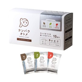 Tamachan Shop Protein Otome Dokodemo Protein Set Divided package type (3 types x 5 packages each) *15g per package (relaxation assortment)