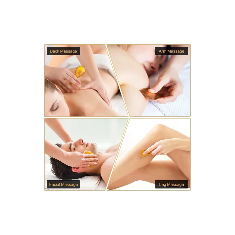 Rodillo De Masaje Facial De Jade Gua Sha Rejuvenates, 7