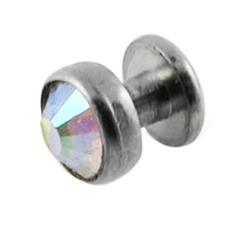 Crystal Stone G23 Grade Titanium Micro Dermal Driver 16ga, Titanium, rainbow