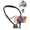 2-in-1 Magnetic&Clip-on Neck Phone Holder,59" Extended Chest Strap
