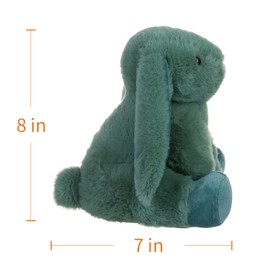 Apricot Lamb Toys Plush Green Bunny Rabbit Stuffed Animal with Fluffy Soft Ears (Green Bunny, 8 Inches)