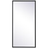 Pemberly Row 28" x 14" Modern Metal Frame Mirror in