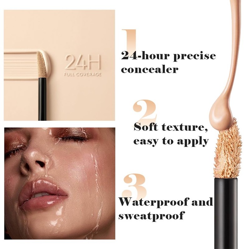 FeiCuiYun Liquid Concealer Makeup, Natural Coverage for Older Women, Under