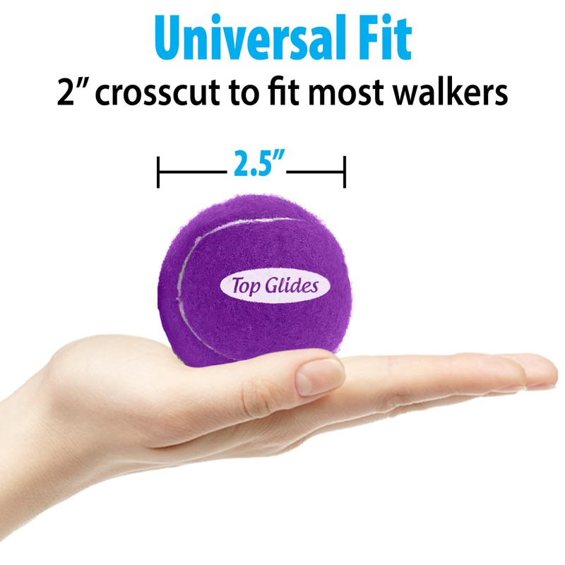 Top Glides Precut Walker Tennis Ball Glides (Purple)