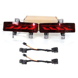 GEEGEETOP Full Lens LED Rear Reflector Bumper Fog Light Assembly kit for Honda CRV CR-V 2020 2021 2022,Turn Signal Light&Brake Light&Daytime Running Light,2 PCS PLUG AND PLAY