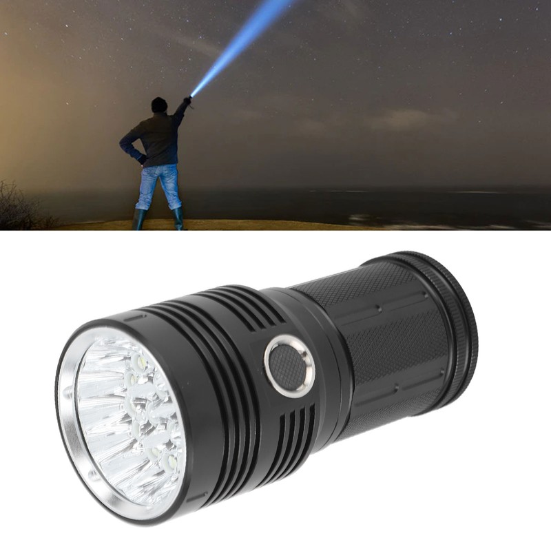 Strong Light Flashlight 10000LM 300‑500 Meters LED 4 Modes Rechargeable