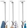 InterDesign Axis Easy Reach 24" Quad Hook, Over the Door