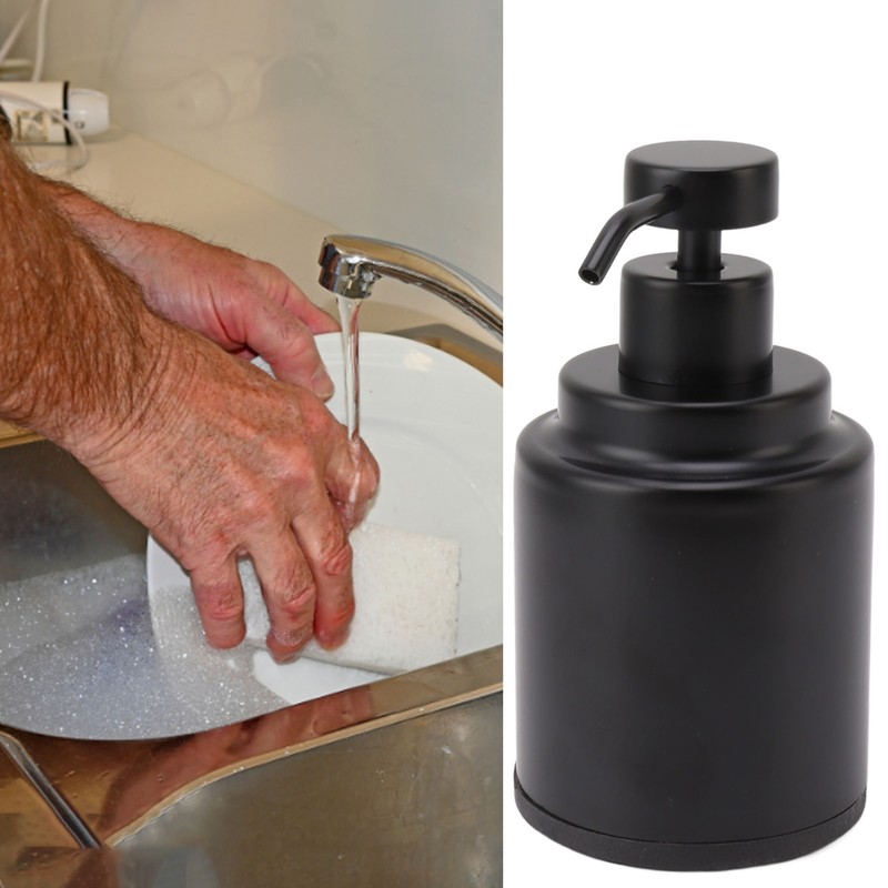 Stainless Steel Soap Dispenser Manual Liquid Pump Hand Press Bottle