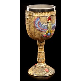 Goblet with Egyptian God Horus Fantasy Decorative Figure