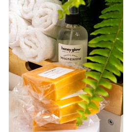 Honey Glow 3-Pack Lemon Turmeric & Kojic Acid Brighetning Soap, Dark Spot Remover, Kojic Acid Soap Body Care Body Wash Coconut Organic