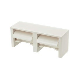 GAONA GA-NC006 Twin Paper Holder, White, Approx. Width 13.8 x Depth 4.3 x Height 5.5 inches (35 x 11 x 14 cm)