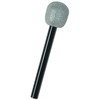 Glittered Microphone (silver & black) Party Accessory (1 count) (1/Pkg)