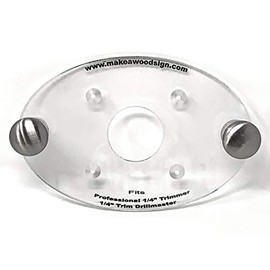 Dave's - Palm Router Base Plate Compatible with Harbor Freight DrillMaster Trim Router, Acrylic Material, Fixed Base Type