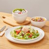 AntoKueh White Ceramic Plates Set of 6, 8.2 Inch Round