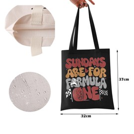 Sunday Racing Tote Bag Racing Club Reusable Grocery Shopping Bag Race Lover Gift Racing Sundays Handbag (Formula BL Tote)