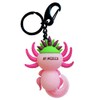 Llavero 3D PVC Ajolote Rosa Yul Glitter Accesorio BY MEXICO