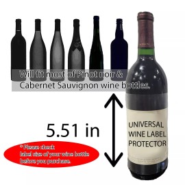 Bevuly Wine Bottle Label Skin Protect Shield Film for750ml Standard Cab&Pinot x 20pcs