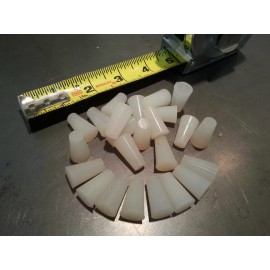 Unbranded Silicone Tapered Plugs for Powder Coating - 25 Pieces - 1/2" x 5/16" x 13/16" lg