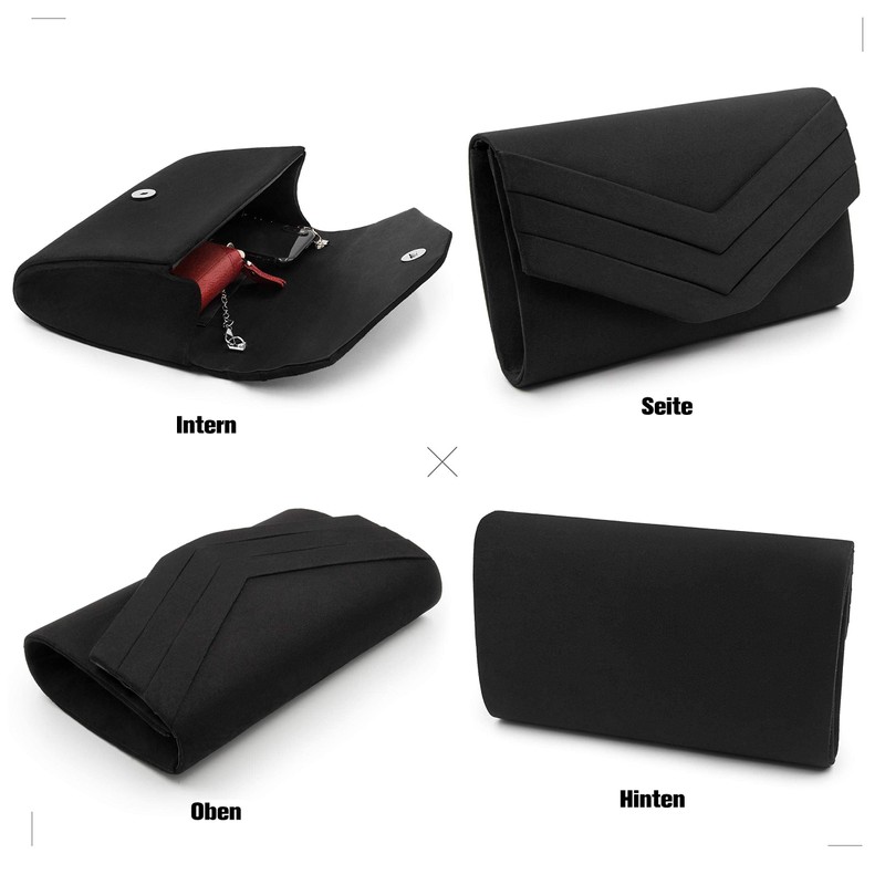 Milisente Solid Evening Clutch Bags For Women Party Wedding Cocktail
