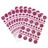 Outus 8 Sheet 632 Pieces Sparkle Rose Red Round Dot