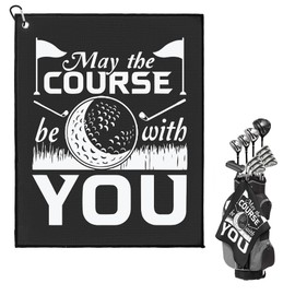 Bomiclss Golf Towel,Microfiber Golf Towel with Carabiner Clip, Funny Christmas Golf Gifts for Men Mens Stocking Fillers Christmas Golf Accessories Birthday Secret Santa Gifts for Him Dad (Golf#2)