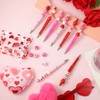 Geyoga 60 Pcs Valentine's Day Beadable Ballpoint Pen Heart Plastic