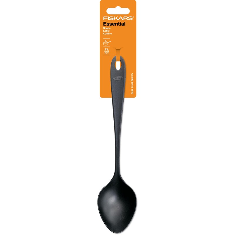 Fiskars Spoon, Pointed Shape, Synthetic Material, Length: 30 cm, Black,