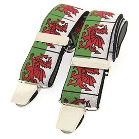 Soprano Welsh Flag Themed Trouser Braces