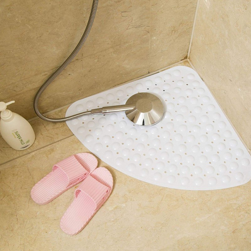 Non-Slip Mat with Suction Cup Quarter Circle Non-Slip Mat Bath