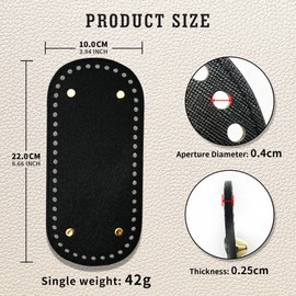 4 PCS Knitting Crochet Base, PU Bottom Bag, Leather Base, Pu Leather Handbag Bottom, Handbag Base with Holes, Bag Bases for Crochet, DIY Accessories for Handbag, Shoulder Bag, Wallet Making Supplies