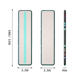 WelandFun Air Mat Tumble Track 10ft/13ft/16ft/20ft Inflatable Gymnastics Tumbling Mat 4/6/8 inchs Thickness Mats for Home Use/Gym/Yoga/Training/Cheerleading/Outdoor/Beach/Park wih Electric Air Pump