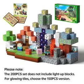 Magnetic Blocks-150PCS Magnetic Building,Light Up Magnet Cubes, STEM Montessori Sensory Toys for Kids Boys Girls Ages 4-8 Christmas Birthday Gifts Multifunction:_200PCS