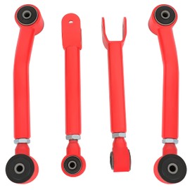 KUAFU 0-8" Lift Adjustable Control Arm Compatible with 1986-2001 Jeep Cherokee XJ 1985-1992 Jeep Comanche MJ 1993-1998 Jeep Grand Cherokee ZJ 1997-2006 Jeep Wrangler LJ/TJ Powder Coated - Red