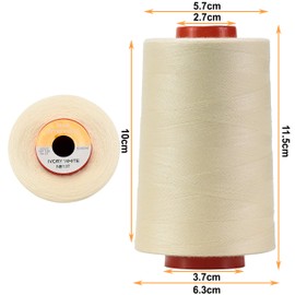 New brothread 5000M Roll/Set of 4 Lock Sewing Thread #60 Sewing Thread Polyester Thread Quilting Thread Hand Sewing Thread Handicraft Sewing Thread 40S/2 (Tex27) for Serger, Overlocking, Quilting,
