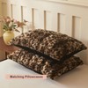 LIFEREVO Cheetah Print Soft Faux Rabbit Fur Duvet Cover Set