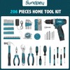 Sundpey Tool Kit 206PCs with Drill - 12V Cordless Power