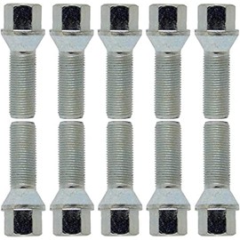 10 Wheel Bolts Wheel Bolts Taper Collar Silver M14 x 1.5 25 mm