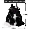 Cowhide Coaster Set of 6 pcs Natural Cowhide Drink Coasters