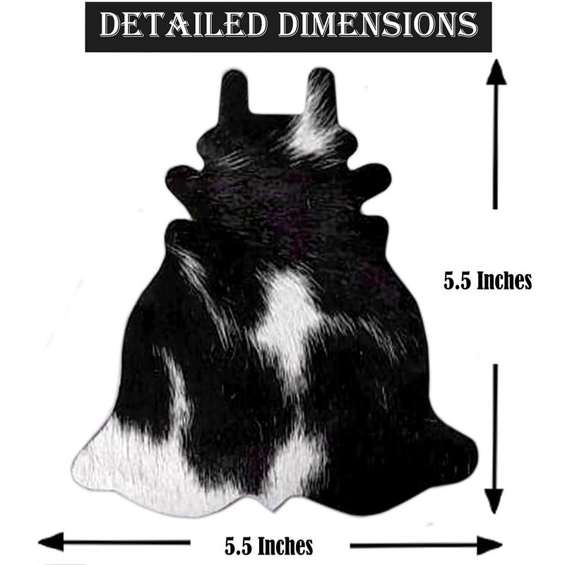 Cowhide Coaster Set of 6 pcs Natural Cowhide Drink Coasters