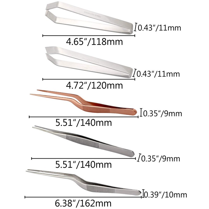 5 PCS Fish Bone Tweezers Set for Removing Fish Bone