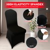 LIUJIAYI 150 Pcs Black Stretch Chair Covers - Premium Polyester